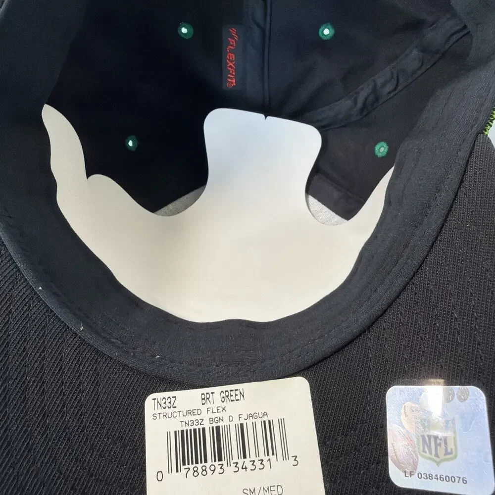 Jacksonville Jaguars Flex Fitted Reebok Green And Black Hat -S/M Mid 2000’s